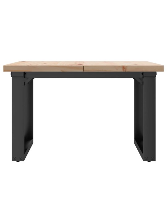 Konferenční stolek s o rámem 60x60x40,5cm borové dřevo a ocel