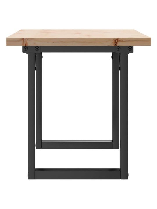Konferenční stolek s o rámem 90x40x45,5cm borové dřevo a ocel