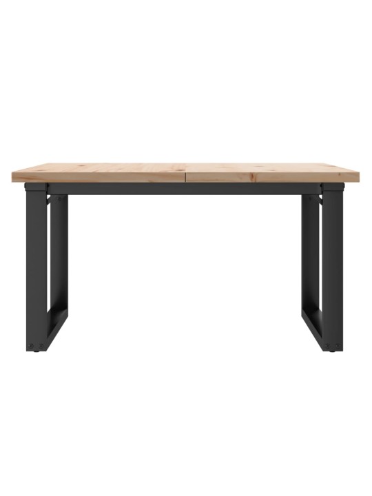 Konferenční stolek s o rámem 90x90x45,5cm borové dřevo a ocel