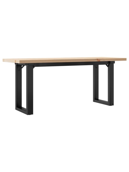 Konferenční stolek s o rámem 110x40x45,5 cm borovice a ocel