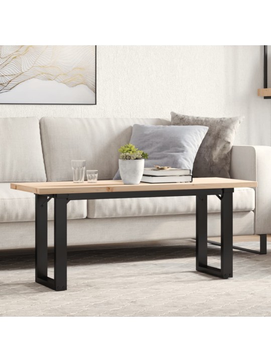 Konferenční stolek s o rámem 110x40x45,5 cm borovice a ocel