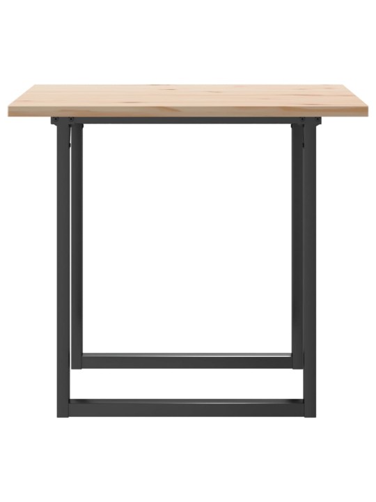 Jídelní stůl s o rámem 80 x 80 x 75,5 cm borové dřevo a ocel