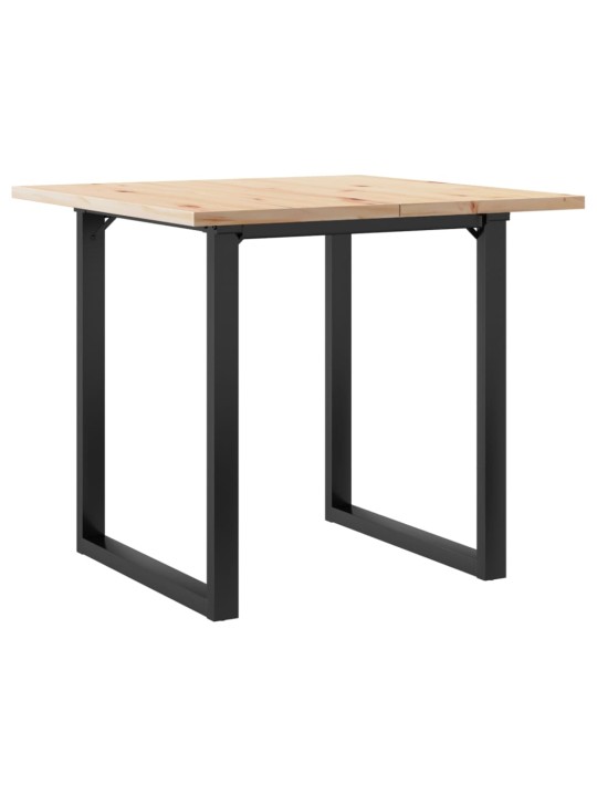 Jídelní stůl s o rámem 90 x 90 x 75,5 cm borové dřevo a ocel