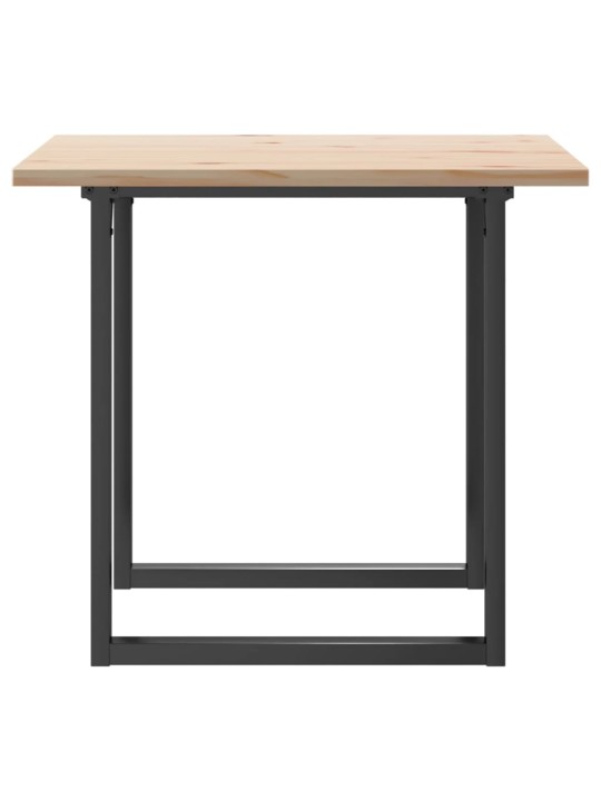 Jídelní stůl s o rámem 90 x 90 x 75,5 cm borové dřevo a ocel