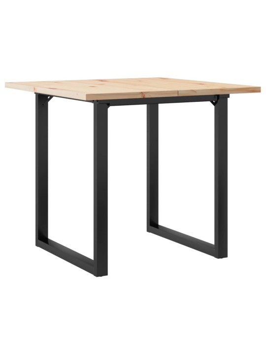 Jídelní stůl s o rámem 90 x 90 x 75,5 cm borové dřevo a ocel