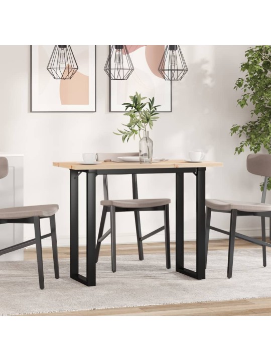 Jídelní stůl s o rámem 100 x 50 x 75,5 cm borové dřevo a ocel
