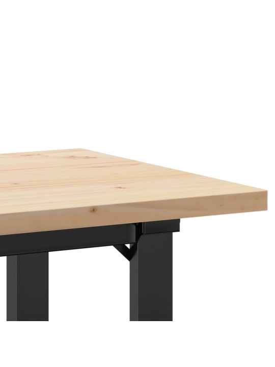 Jídelní stůl s o rámem 100 x 50 x 75,5 cm borové dřevo a ocel
