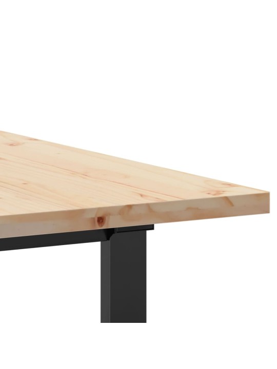 Jídelní stůl s O rámem 160 x 80 x 75,5 cm borové dřevo a ocel