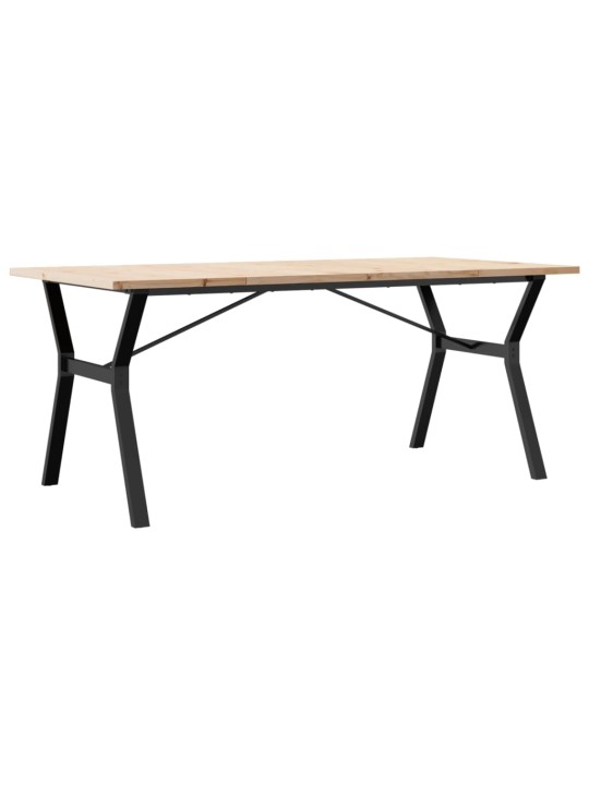 Jídelní stůl s Y rámem 180 x 90 x 75,5 cm borové dřevo a ocel