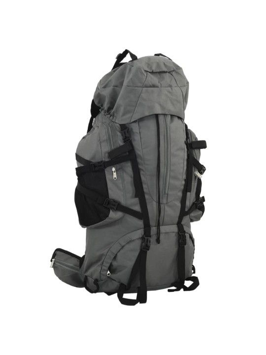 Turistický batoh šedý 60 L tkanina oxford