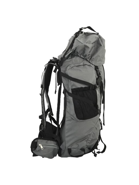 Turistický batoh šedý 60 L tkanina oxford