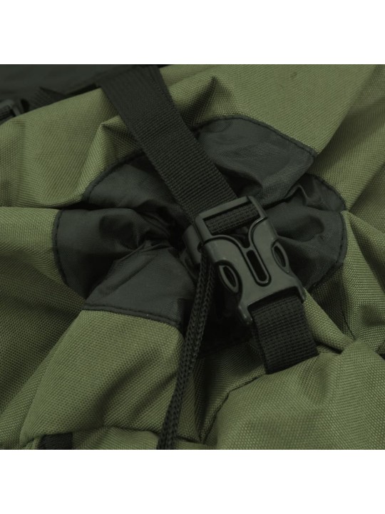 Turistický batoh armádní zelený 60 L tkanina oxford