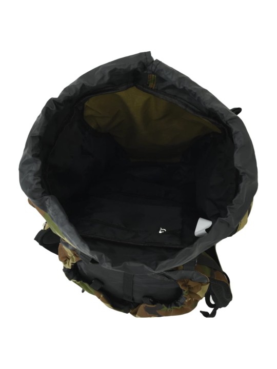 Turistický batoh zelený maskáčový 80 L tkanina oxford