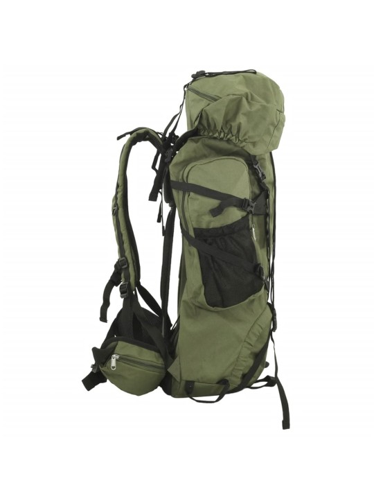 Turistický batoh armádní zelený 80 L tkanina oxford