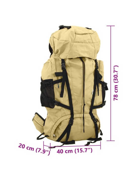 Turistický batoh khaki 80 L tkanina oxford