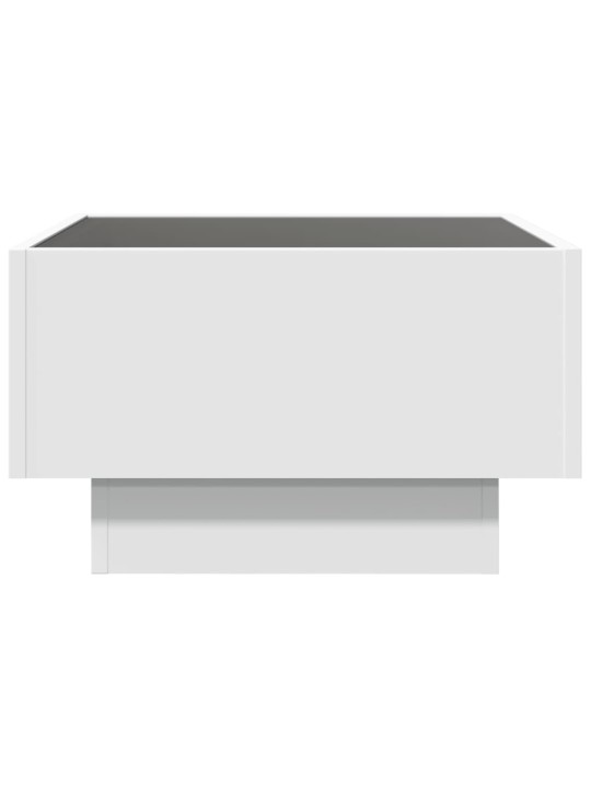 Konferenční stolek s LED bílý 50 x 50 x 30 cm kompozitní dřevo