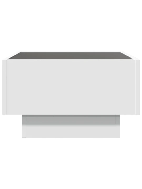 Konferenční stolek s LED bílý 50 x 50 x 30 cm kompozitní dřevo