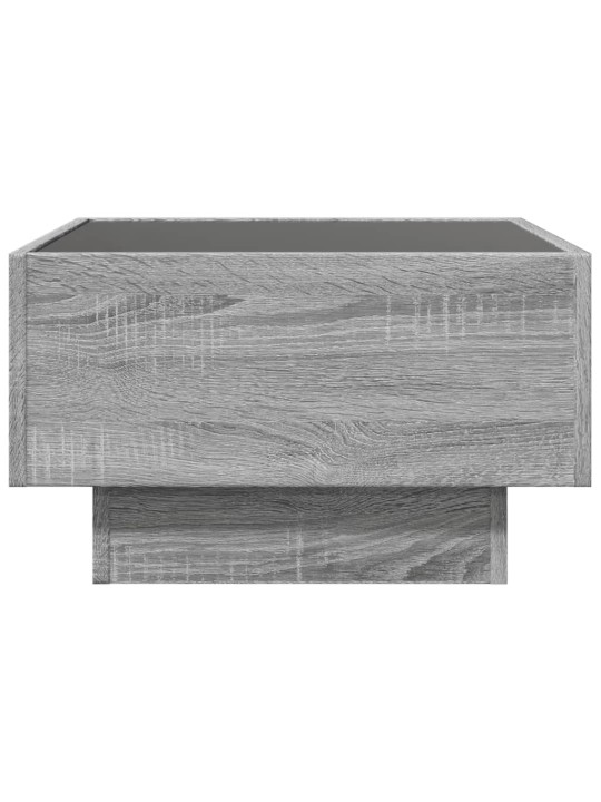 Konferenční stolek s led šedý sonoma 50 x 50 x 30 cm kompozit
