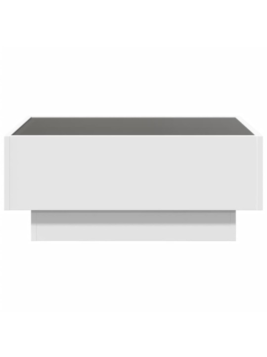 Konferenční stolek s LED bílý 70 x 50 x 30 cm kompozitní dřevo