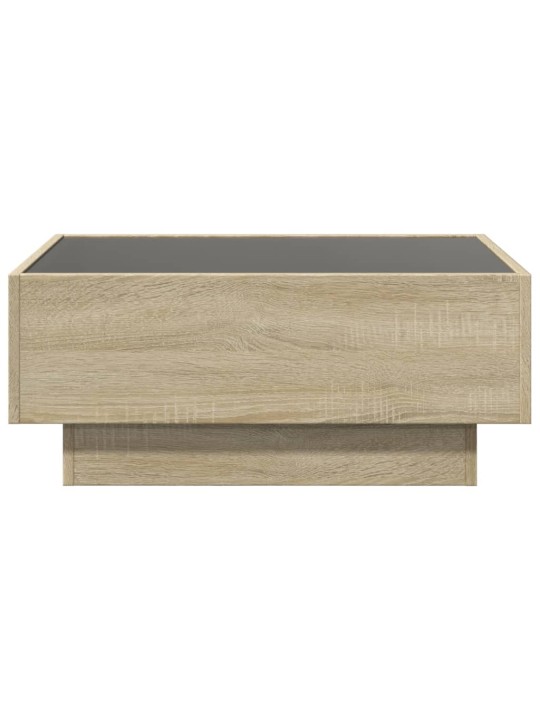 Konferenční stolek s LED dub sonoma 70 x 50 x 30 cm kompozit