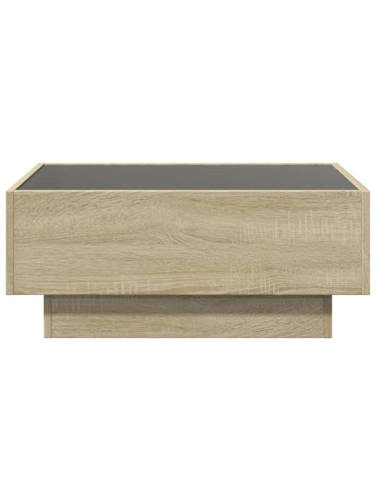 Konferenční stolek s LED dub sonoma 70 x 50 x 30 cm kompozit