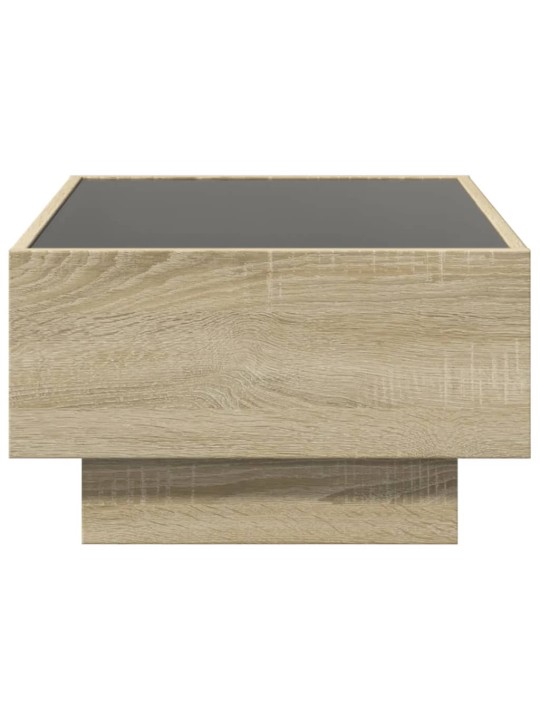 Konferenční stolek s LED dub sonoma 70 x 50 x 30 cm kompozit