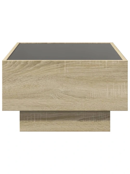 Konferenční stolek s LED dub sonoma 70 x 50 x 30 cm kompozit