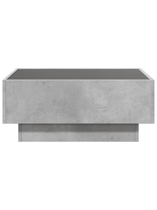 Konferenční stolek s LED betonově šedý 70 x 50 x 30 cm kompozit