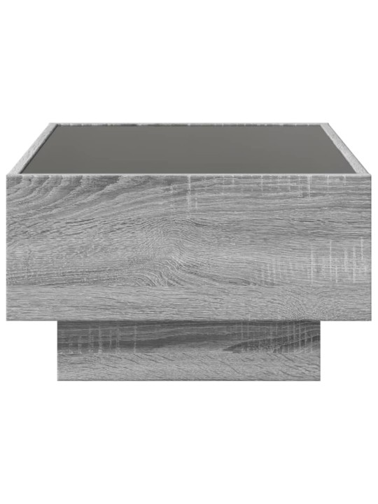 Konferenční stolek s led šedý sonoma 70 x 50 x 30 cm kompozit