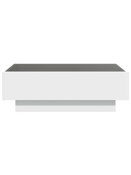Konferenční stolek s LED bílý 90 x 50 x 30 cm kompozitní dřevo