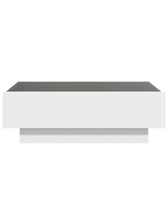 Konferenční stolek s LED bílý 90 x 50 x 30 cm kompozitní dřevo