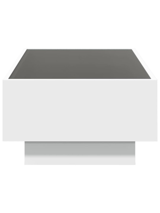 Konferenční stolek s LED bílý 90 x 50 x 30 cm kompozitní dřevo