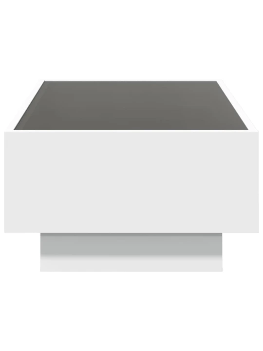 Konferenční stolek s LED bílý 90 x 50 x 30 cm kompozitní dřevo