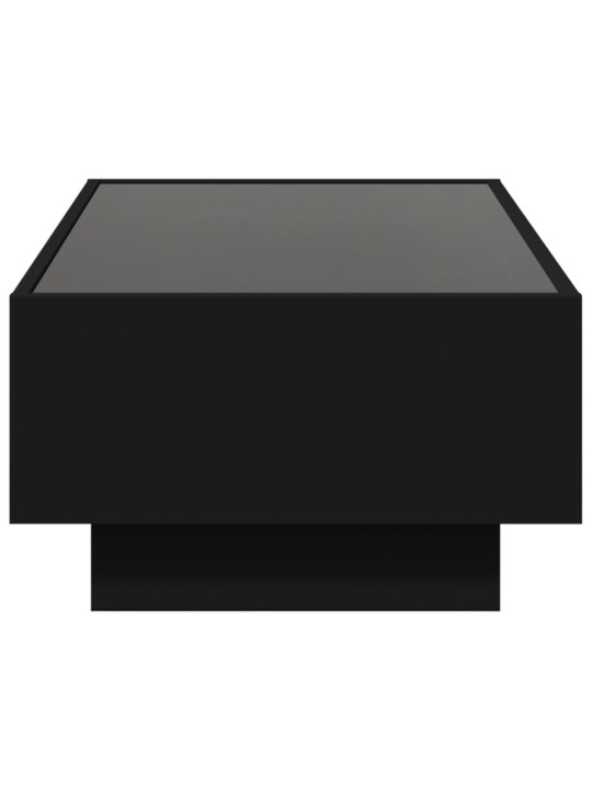 Konferenční stolek s LED černý 90 x 50 x 30 cm kompozitní dřevo