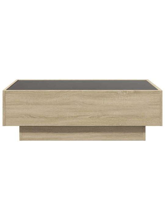 Konferenční stolek s LED dub sonoma 90 x 50 x 30 cm kompozit