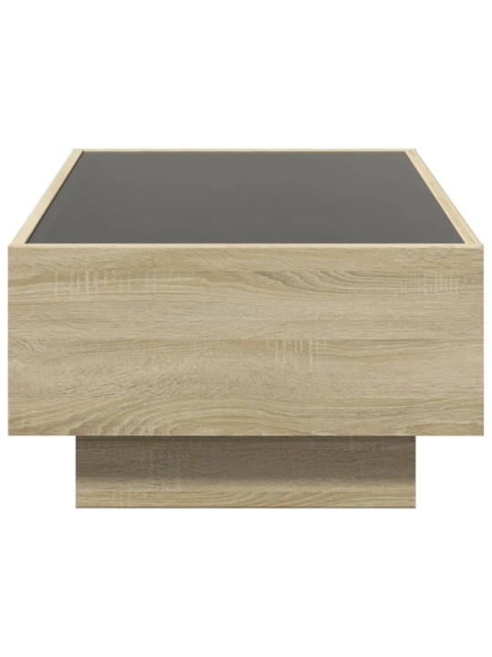 Konferenční stolek s LED dub sonoma 90 x 50 x 30 cm kompozit
