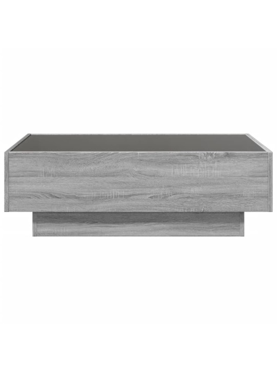 Konferenční stolek s led šedý sonoma 90 x 50 x 30 cm kompozit