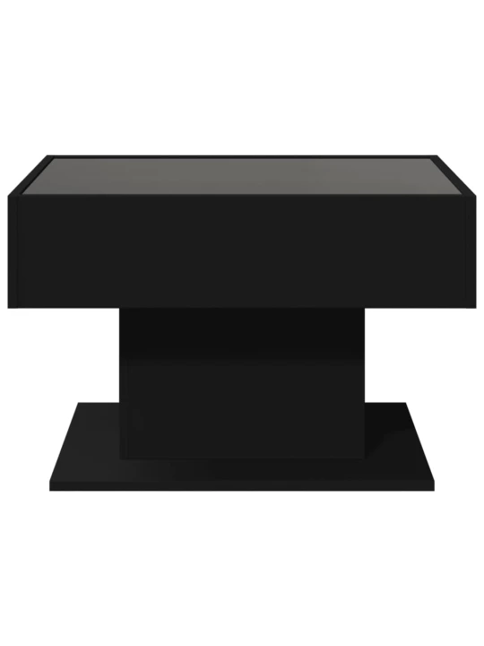 Konferenční stolek s LED černý 70 x 50 x 45 cm kompozitní dřevo