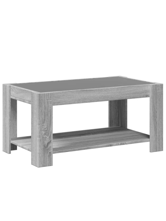 Konferenční stolek s led šedý sonoma 93 x 53 x 45 cm kompozit