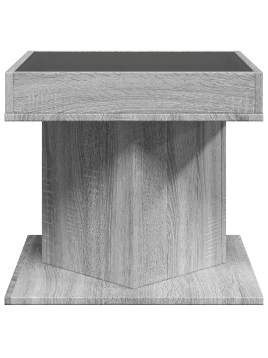 Konferenční stolek s led šedý sonoma 50 x 50 x 45 cm kompozit