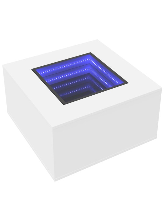 Konferenční stolek s LED bílý 60 x 60 x 40 cm kompozitní dřevo