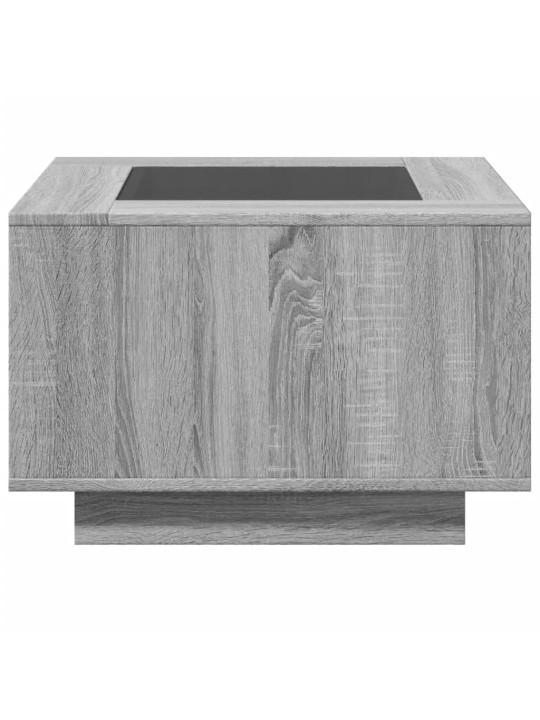 Konferenční stolek s led šedý sonoma 60 x 60 x 40 cm kompozit
