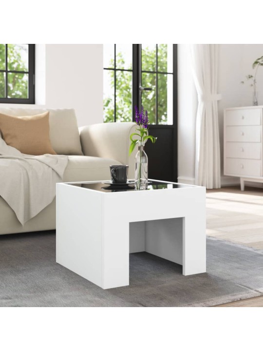 Konferenční stolek s Infinity LED bílý 40 x 40 x 30 cm
