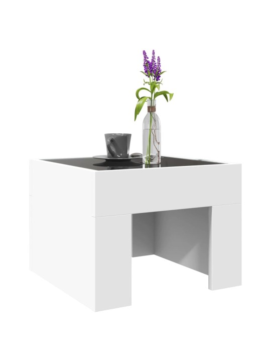 Konferenční stolek s Infinity LED bílý 40 x 40 x 30 cm