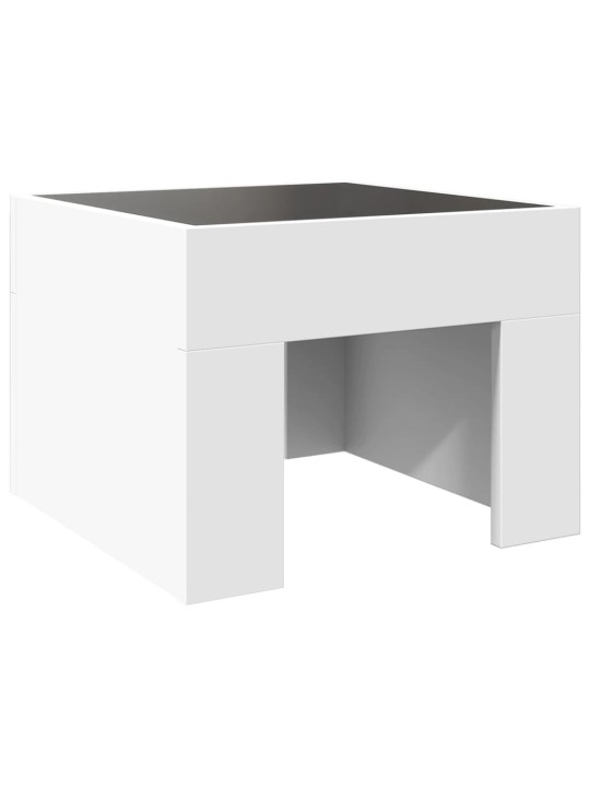 Konferenční stolek s Infinity LED bílý 40 x 40 x 30 cm