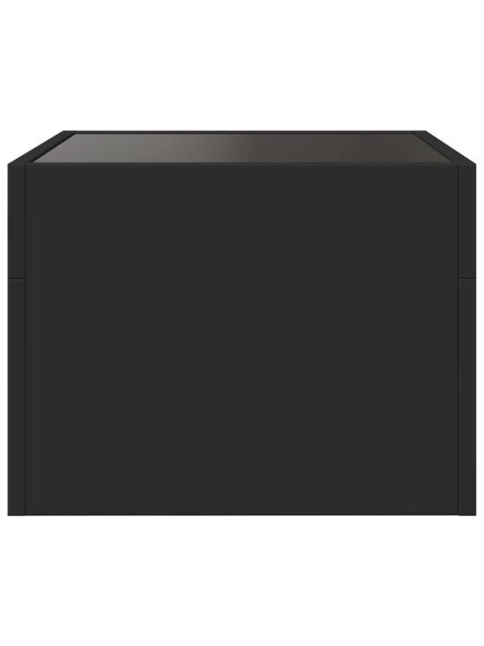 Konferenční stolek s Infinity LED černý 40 x 40 x 30 cm