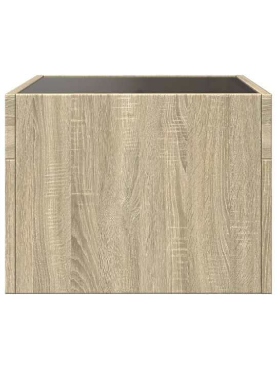 Konferenční stolek s Infinity LED dub sonoma 40 x 40 x 30 cm