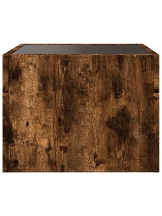 Konferenční stolek s infinity led kouřový dub 40 x 40 x 30 cm