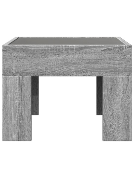 Konferenční stolek s infinity led šedý sonoma 40 x 40 x 30 cm