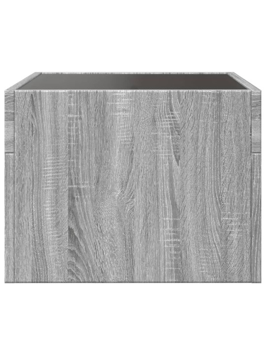 Konferenční stolek s infinity led šedý sonoma 40 x 40 x 30 cm